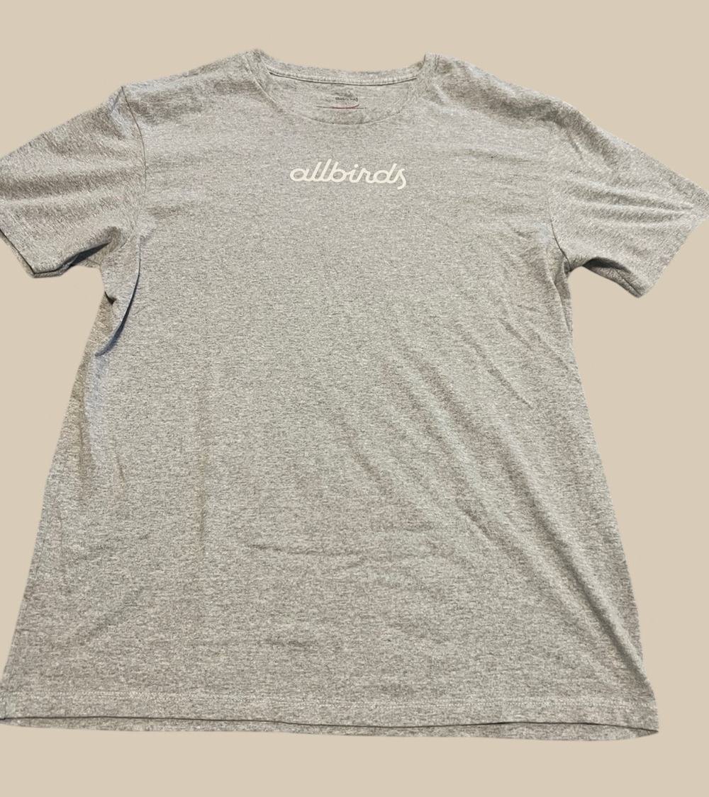 ALLBIRDS Recycled Logo Short-Sleeve T-Shirt, Heathered Grey| Men's: XL
